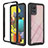 Silicone Transparent Frame Case Cover 360 Degrees YB1 for Samsung Galaxy A51 5G Black