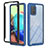 Silicone Transparent Frame Case Cover 360 Degrees YB1 for Samsung Galaxy A71 4G A715