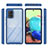 Silicone Transparent Frame Case Cover 360 Degrees YB1 for Samsung Galaxy A71 4G A715