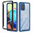 Silicone Transparent Frame Case Cover 360 Degrees YB1 for Samsung Galaxy A71 5G