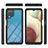 Silicone Transparent Frame Case Cover 360 Degrees YB1 for Samsung Galaxy F12