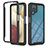 Silicone Transparent Frame Case Cover 360 Degrees YB1 for Samsung Galaxy M12