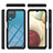 Silicone Transparent Frame Case Cover 360 Degrees YB1 for Samsung Galaxy M12