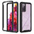 Silicone Transparent Frame Case Cover 360 Degrees YB1 for Samsung Galaxy S20 FE (2022) 5G Black