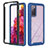 Silicone Transparent Frame Case Cover 360 Degrees YB1 for Samsung Galaxy S20 FE 5G Blue
