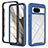 Silicone Transparent Frame Case Cover 360 Degrees YB2 for Google Pixel 8 5G