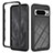 Silicone Transparent Frame Case Cover 360 Degrees YB2 for Google Pixel 8 Pro 5G Black