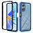 Silicone Transparent Frame Case Cover 360 Degrees YB2 for Oppo A17