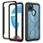 Silicone Transparent Frame Case Cover 360 Degrees YB2 for Realme C25Y