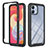 Silicone Transparent Frame Case Cover 360 Degrees YB2 for Samsung Galaxy A04 4G