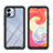 Silicone Transparent Frame Case Cover 360 Degrees YB2 for Samsung Galaxy A04 4G