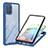 Silicone Transparent Frame Case Cover 360 Degrees YB2 for Samsung Galaxy A71 4G A715 Blue