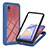 Silicone Transparent Frame Case Cover 360 Degrees YB2 for Samsung Galaxy M01 Core Blue