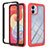 Silicone Transparent Frame Case Cover 360 Degrees YB2 for Samsung Galaxy M04