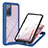 Silicone Transparent Frame Case Cover 360 Degrees YB2 for Samsung Galaxy S20 FE (2022) 5G Blue