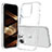 Silicone Transparent Frame Case Cover 360 Degrees ZJ1 for Apple iPhone 13 Pro Max Clear