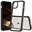 Silicone Transparent Frame Case Cover 360 Degrees ZJ1 for Apple iPhone 15 Black