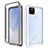 Silicone Transparent Frame Case Cover 360 Degrees ZJ1 for Google Pixel 4a 5G