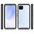 Silicone Transparent Frame Case Cover 360 Degrees ZJ1 for Google Pixel 5 XL 5G