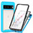 Silicone Transparent Frame Case Cover 360 Degrees ZJ1 for Google Pixel 7 5G