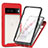 Silicone Transparent Frame Case Cover 360 Degrees ZJ1 for Google Pixel 7 5G Red