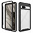Silicone Transparent Frame Case Cover 360 Degrees ZJ1 for Google Pixel 7a 5G Black