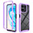 Silicone Transparent Frame Case Cover 360 Degrees ZJ1 for Huawei Honor X8a 4G