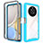 Silicone Transparent Frame Case Cover 360 Degrees ZJ1 for Huawei Honor X9 4G