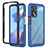 Silicone Transparent Frame Case Cover 360 Degrees ZJ1 for Oppo A16