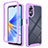 Silicone Transparent Frame Case Cover 360 Degrees ZJ1 for Oppo A17 Clove Purple