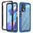 Silicone Transparent Frame Case Cover 360 Degrees ZJ1 for Oppo A54s