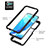 Silicone Transparent Frame Case Cover 360 Degrees ZJ1 for Oppo A74 5G