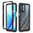 Silicone Transparent Frame Case Cover 360 Degrees ZJ1 for Oppo A93 5G Black