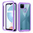 Silicone Transparent Frame Case Cover 360 Degrees ZJ1 for Realme C25Y