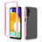 Silicone Transparent Frame Case Cover 360 Degrees ZJ1 for Samsung Galaxy A04s Pink