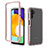 Silicone Transparent Frame Case Cover 360 Degrees ZJ1 for Samsung Galaxy A04s Rose Gold