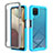 Silicone Transparent Frame Case Cover 360 Degrees ZJ1 for Samsung Galaxy A12