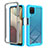 Silicone Transparent Frame Case Cover 360 Degrees ZJ1 for Samsung Galaxy A12 Nacho