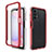 Silicone Transparent Frame Case Cover 360 Degrees ZJ1 for Samsung Galaxy A13 4G Red