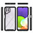 Silicone Transparent Frame Case Cover 360 Degrees ZJ1 for Samsung Galaxy A22 4G