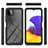 Silicone Transparent Frame Case Cover 360 Degrees ZJ1 for Samsung Galaxy A22 5G