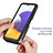 Silicone Transparent Frame Case Cover 360 Degrees ZJ1 for Samsung Galaxy A22 5G