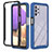 Silicone Transparent Frame Case Cover 360 Degrees ZJ1 for Samsung Galaxy A32 4G