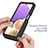 Silicone Transparent Frame Case Cover 360 Degrees ZJ1 for Samsung Galaxy A32 4G