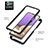 Silicone Transparent Frame Case Cover 360 Degrees ZJ1 for Samsung Galaxy A32 4G