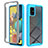 Silicone Transparent Frame Case Cover 360 Degrees ZJ1 for Samsung Galaxy A51 4G