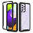 Silicone Transparent Frame Case Cover 360 Degrees ZJ1 for Samsung Galaxy A52 4G Black