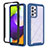 Silicone Transparent Frame Case Cover 360 Degrees ZJ1 for Samsung Galaxy A52 4G Blue