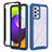 Silicone Transparent Frame Case Cover 360 Degrees ZJ1 for Samsung Galaxy A52s 5G Blue