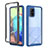 Silicone Transparent Frame Case Cover 360 Degrees ZJ1 for Samsung Galaxy A71 4G A715 Blue